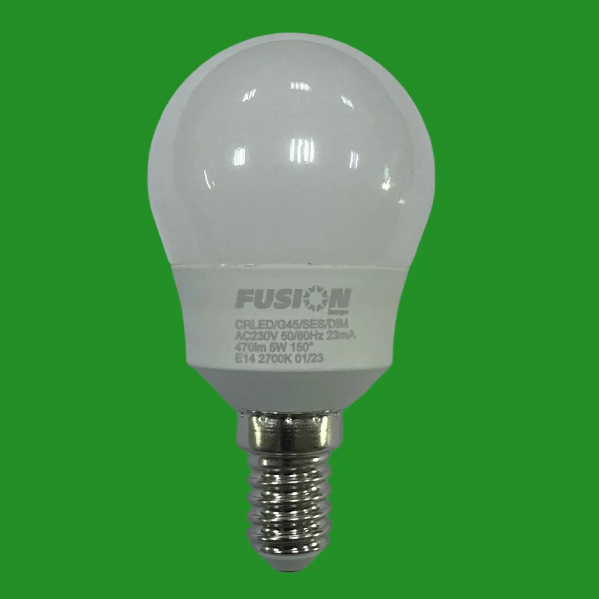 1x 5W (=40W) Fusion Opal Dimmable LED Round Golf G45 Light Bulb SES E14 2700K - image 3 | Free standard UK delivery included | Discount Quality Products