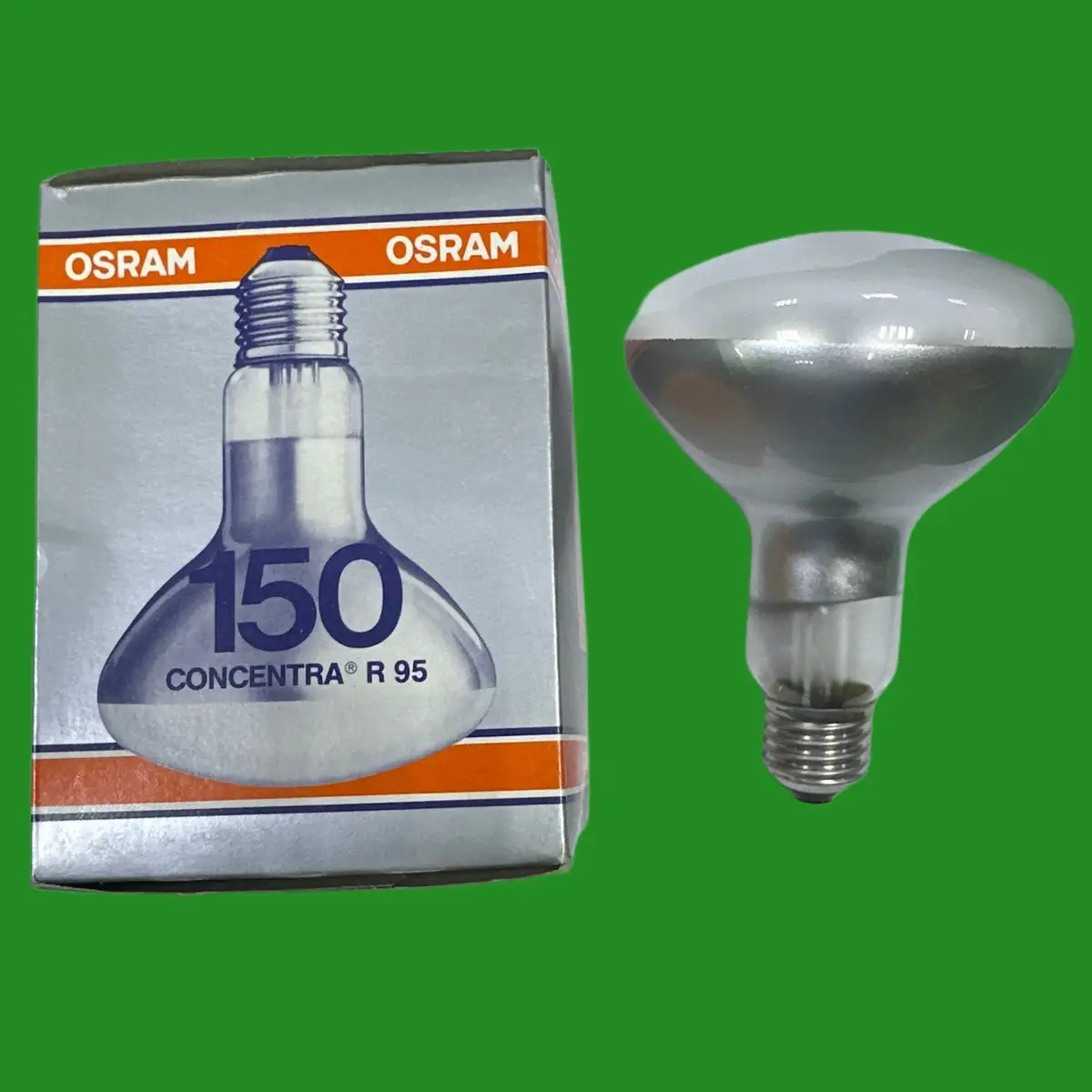 2x 150W R95 OSRAM Dimmable Incandescent 95mm Reflector Spot Light Bulb ES E27