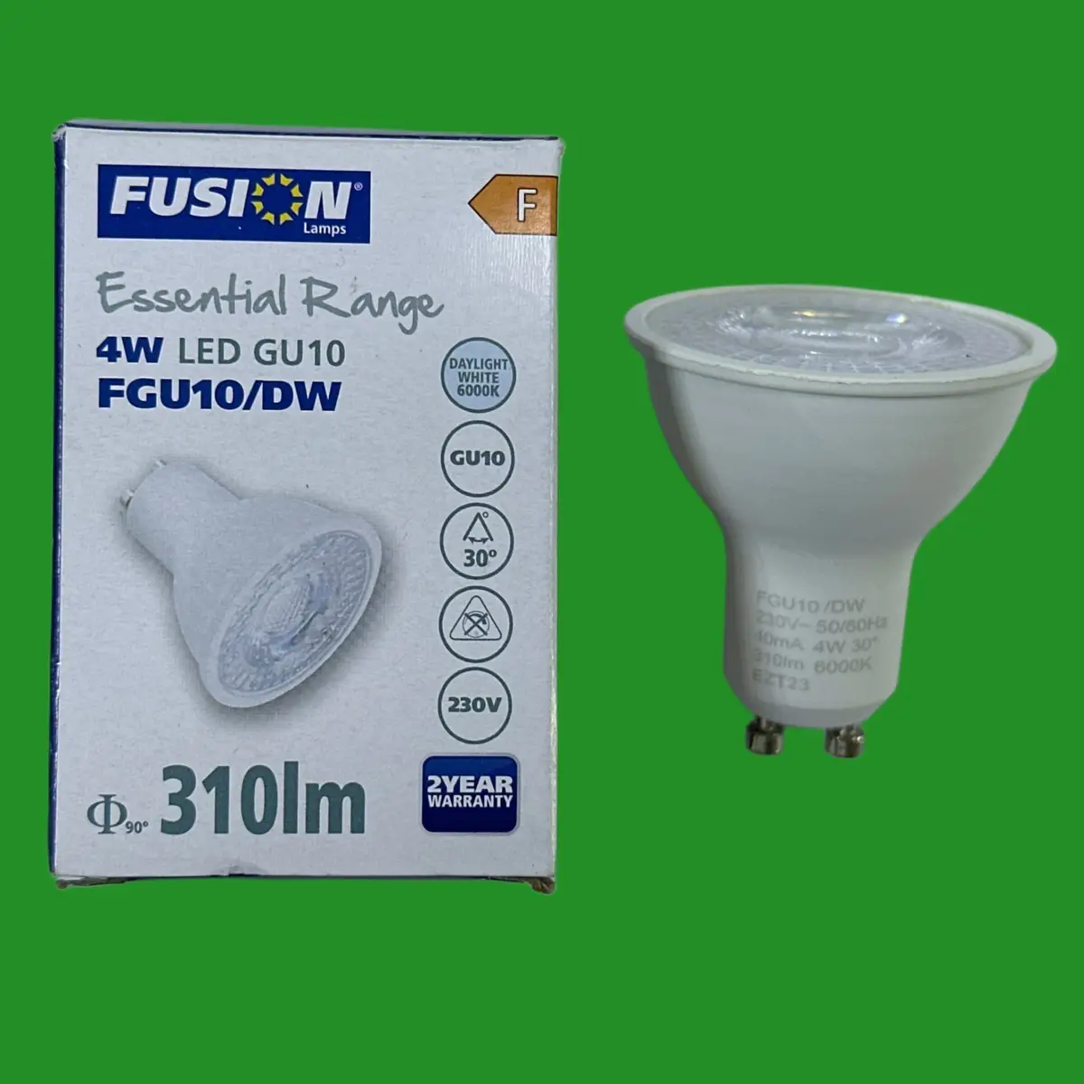 4x 5W =40W Fusion GU10 LED Reflector Spot light Bulbs Lamp Daylight White 6000K