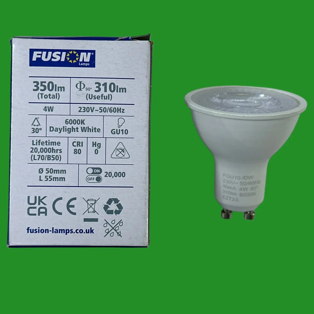 4x 5W =40W Fusion GU10 LED Reflector Spot light Bulbs Lamp Daylight White 6000K - image 2 | Free standard UK delivery included | Discount Quality Products