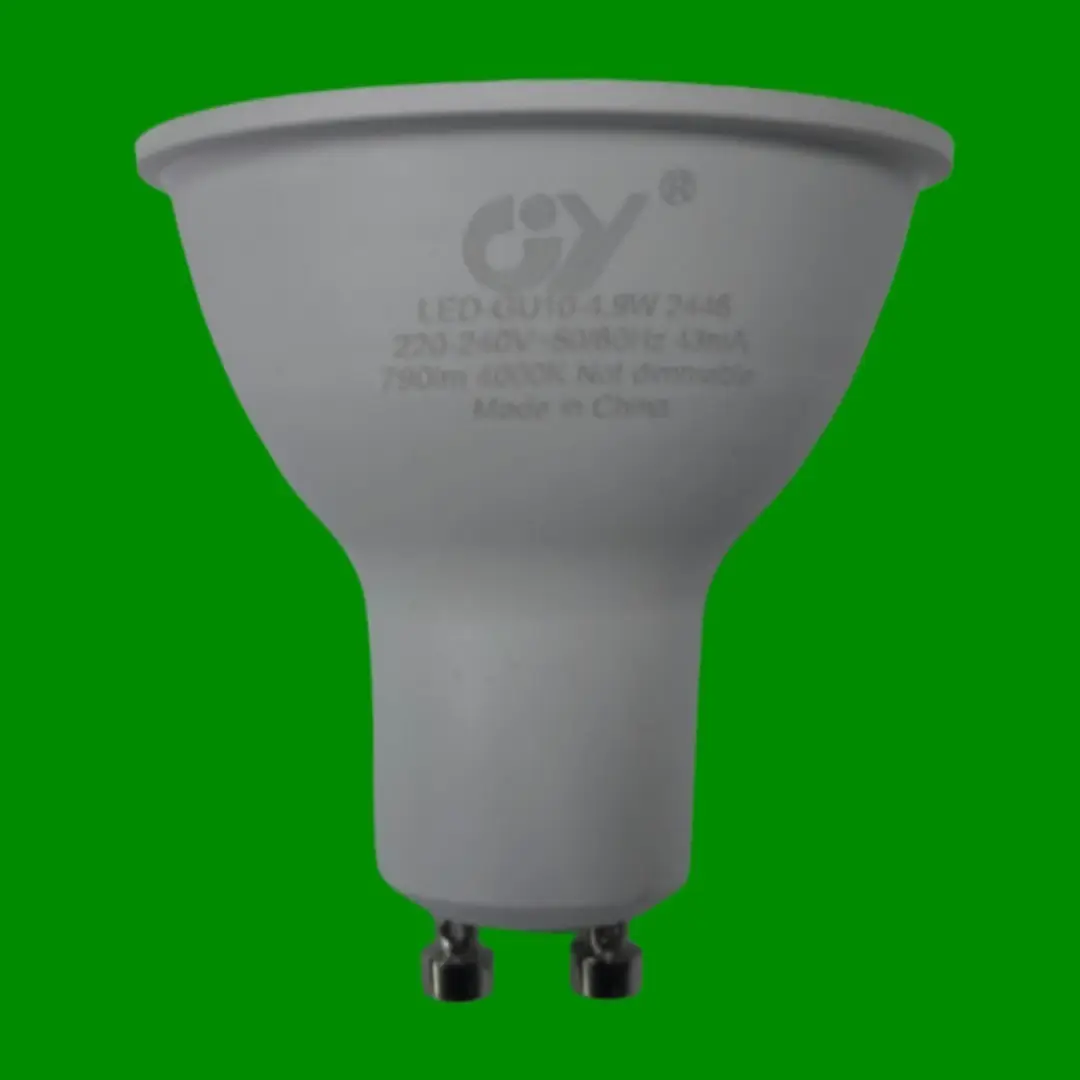 10x 4.9W (=80W) LED GU10 Reflector Spotlight Light Bulb 4000K Cool White Lamp