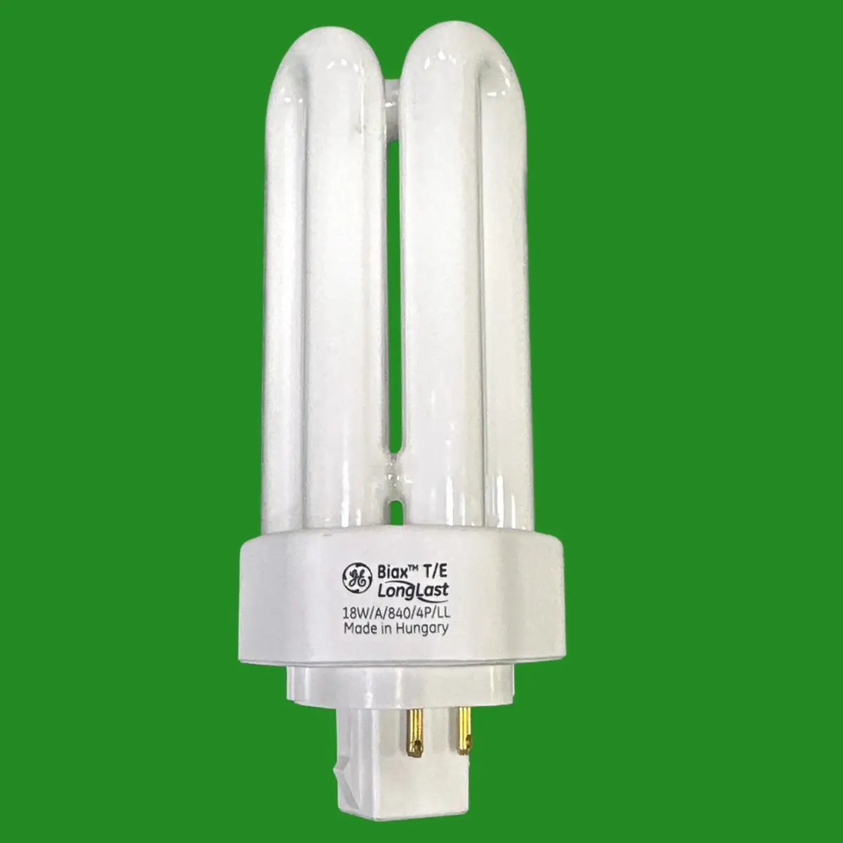 2x 18W (=100W) GE GX24q-2, 4 pin, Low Energy CFL Light Bulb 4000K 840 Cool White - image 2 | Free standard UK delivery included | Discount Quality Products