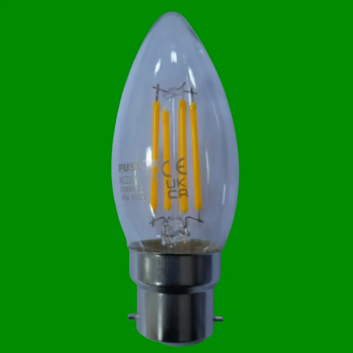 3x 4W (=40W) Fusion Dimmable LED Filament Candle Light Bulb BC B22 Bayonet 2700K - image 3 | Free standard UK delivery included | Discount Quality Products