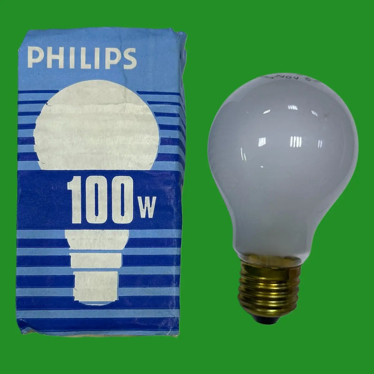 1x 100W Vintage Philips Dimmable Pearl GLS Incandescent Light Bulbs ES E27 Screw