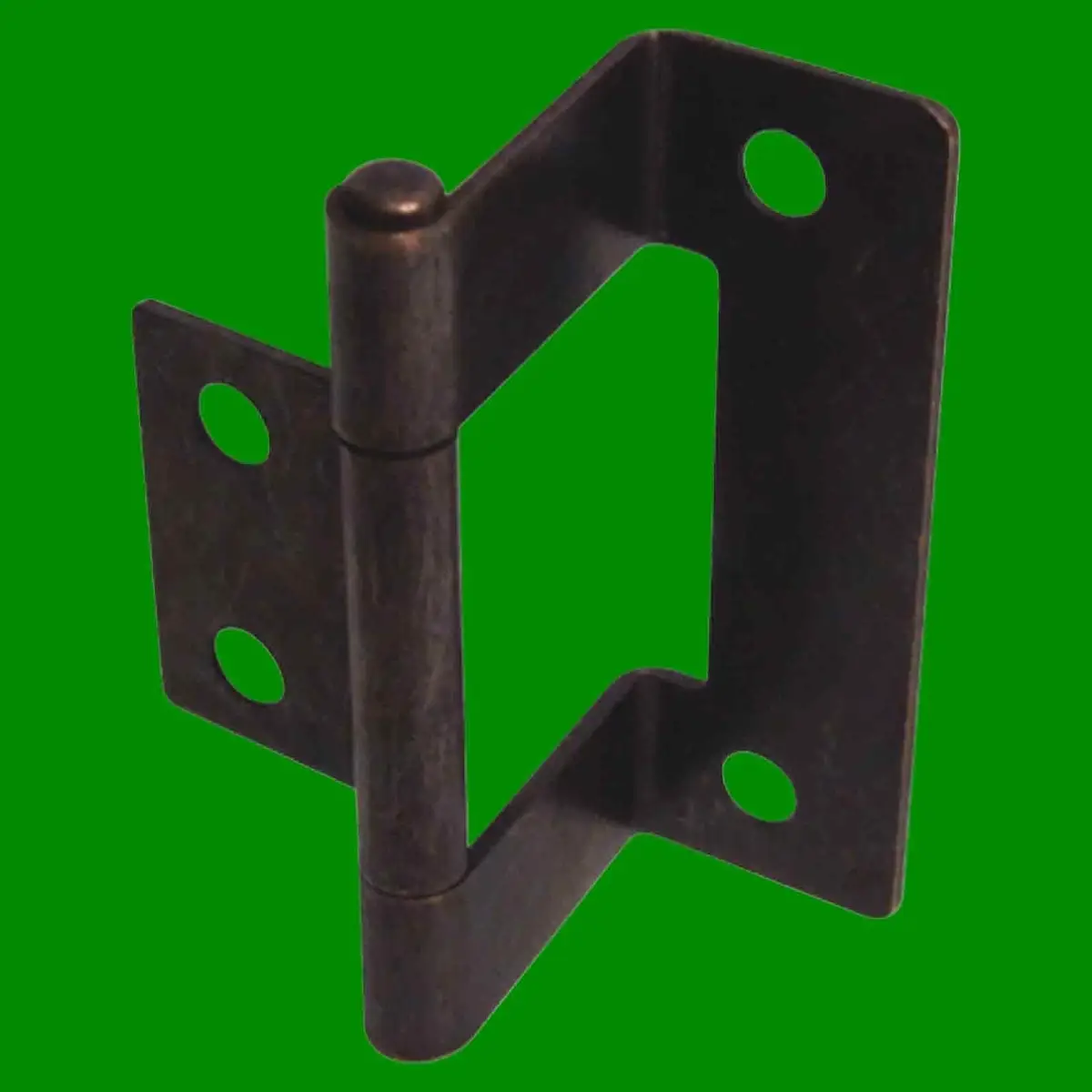 1x 50mm Cranked Flush Steel Hinge for 15-16mm Door Thickness, Florentine Bronzed
