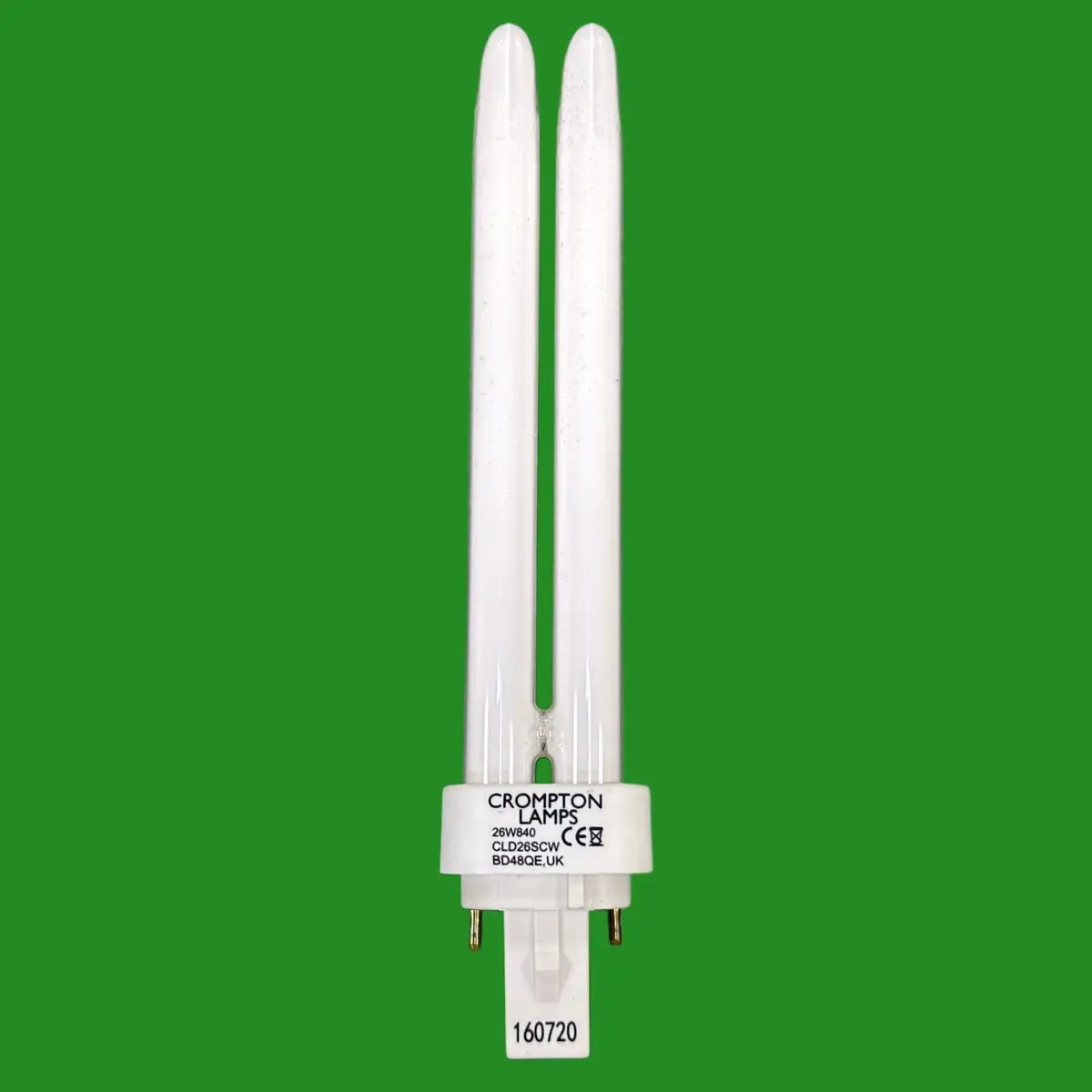 1x 26W Crompton G24d-3, 2 pin CFL Light Bulbs, 840 4000K Low Energy PL PLC Lamp - image 2 | Free standard UK delivery included | Discount Quality Products