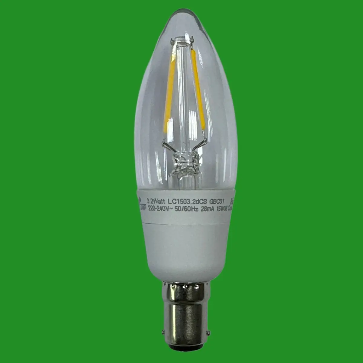 4x 3.2W Megaman Dimmable LED Filament Clear Candle Light SBC B15 Chandelier Bulb - image 2 | Free standard UK delivery included | Discount Quality Products