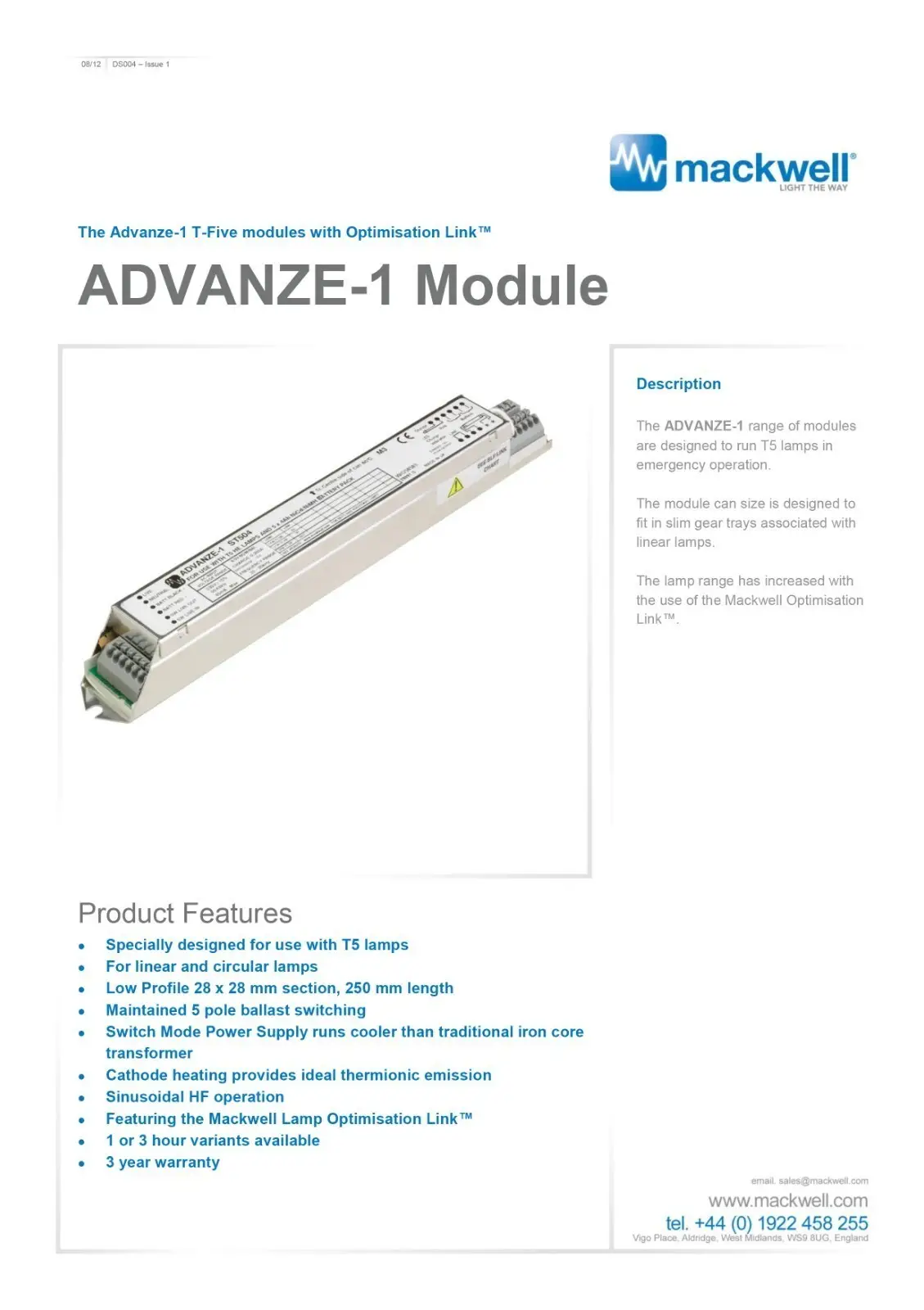 ADVANZE-1 ST505 Light Emergency Battery Inverter Control Module ELP 14W-35W T5 - image 7 | Free standard UK delivery included | Discount Quality Products