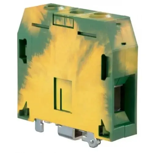 Entrelec DIN Rail Ground Terminal Block 1SNK522150R0000 Green Yellow 2 Positions - image 2 | Free standard UK delivery included | Discount Quality Products