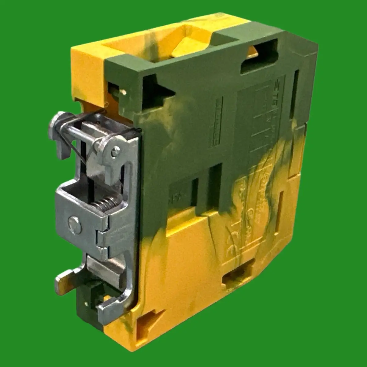 Entrelec DIN Rail Ground Terminal Block 1SNK522150R0000 Green Yellow 2 Positions - image 3 | Free standard UK delivery included | Discount Quality Products