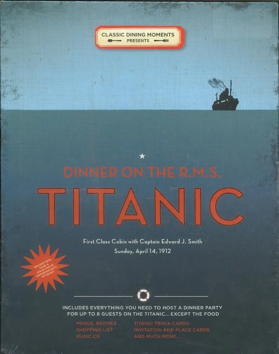 Dinner On The R.M.S. TITANIC Party Game, Trivia Cards, Music CD, Recipes, Menus - image 2 | Free standard UK delivery included | Discount Quality Products
