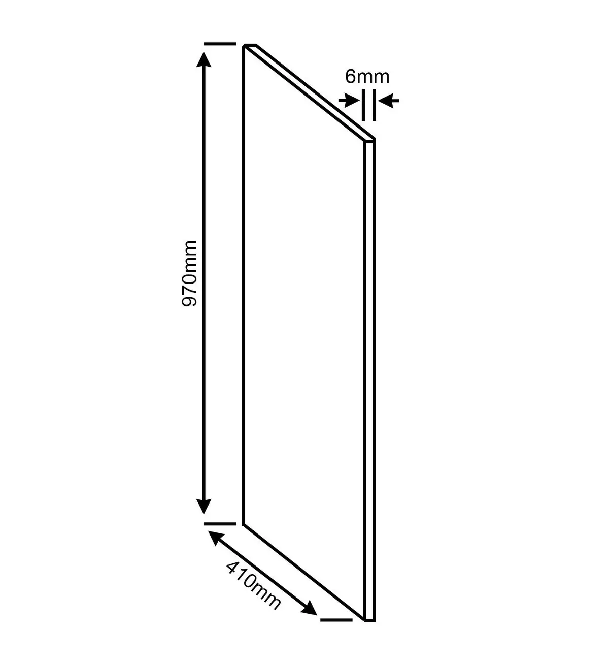 5x Clear Rectangular Toughened Glass Shelfs 970 x 410 x 6mm, Other Uses Possible - image 3 | Free standard UK delivery included | Discount Quality Products