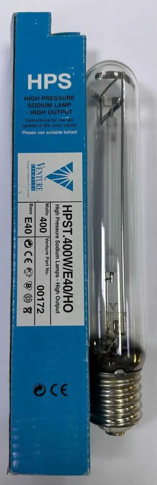 400W Venture Clear HPS High Pressure Sodium SON-T HO Tube Light Bulb GES E40
