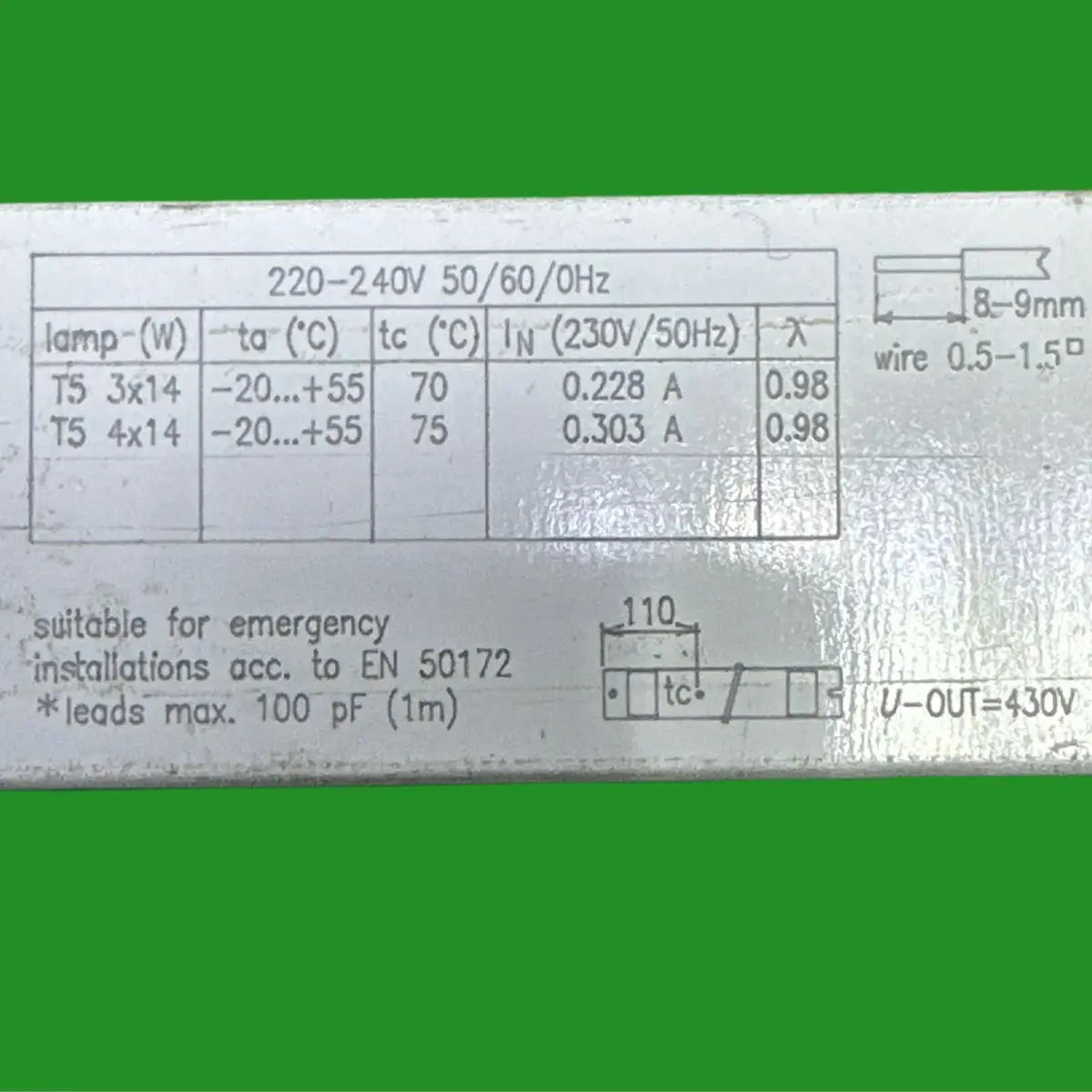 Tridonic 3/4x14 Electronic Ballast for 3 or 4x 14W T5 Fluorescent Tube Lights - image 3 | Free standard UK delivery included | Discount Quality Products