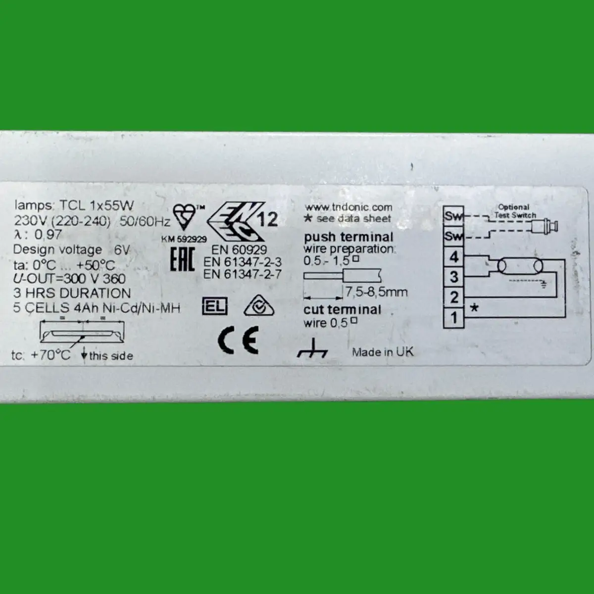 Tridonic 1x55-5 TCL Combo Emergency Ballast 55W Circular Fluorescent Tube Light - image 4 | Free standard UK delivery included | Discount Quality Products