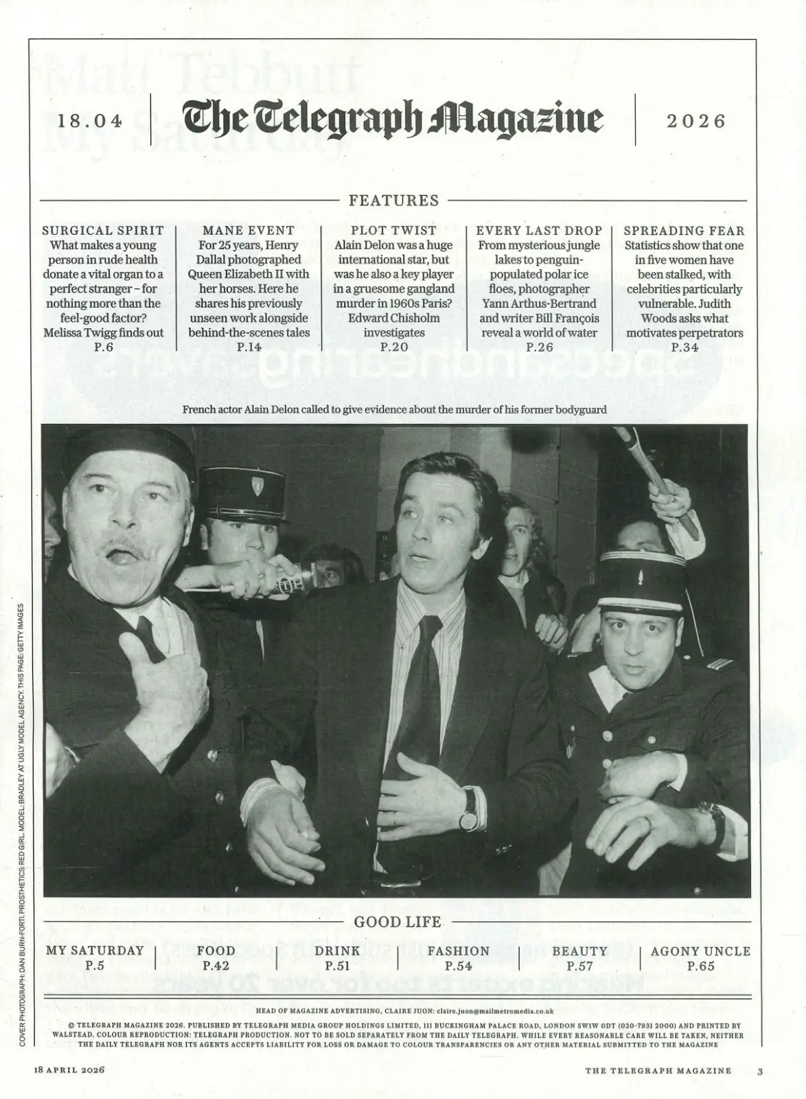 Telegraph Magazine: Matt Tebbutt, Queen Elizabeth, Alain Delon, Madeley, 18.4.26 - image 3 | Free standard UK delivery included | Discount Quality Products