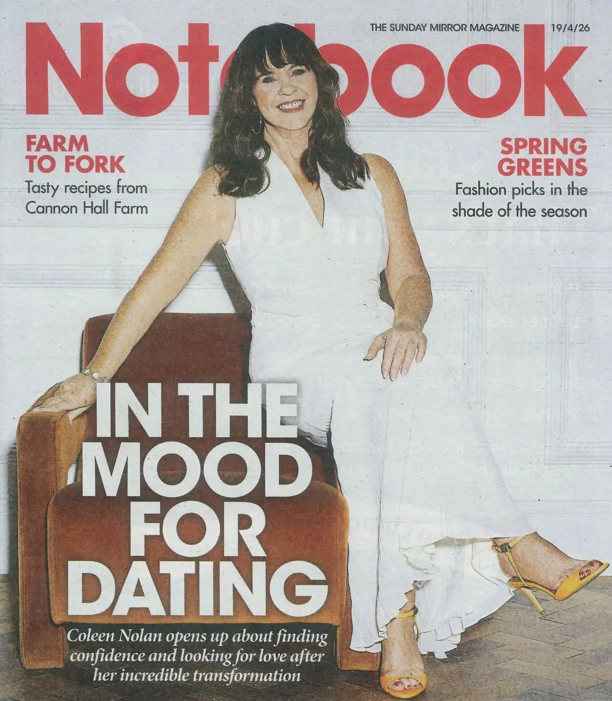 Sunday Mirror Notebook Magazine: Coleen Nolan, Madeira, Spring Fashion, 19.4.26