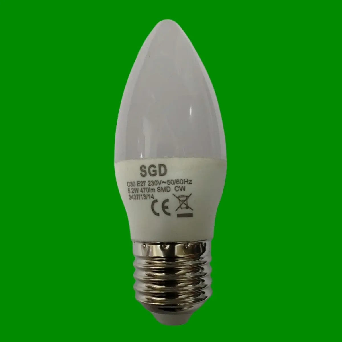 4x 5.2W LED (=40W) Candle Light Bulbs ES E27 Edison Screw 6500K Daylight White - image 2 | Free standard UK delivery included | Discount Quality Products