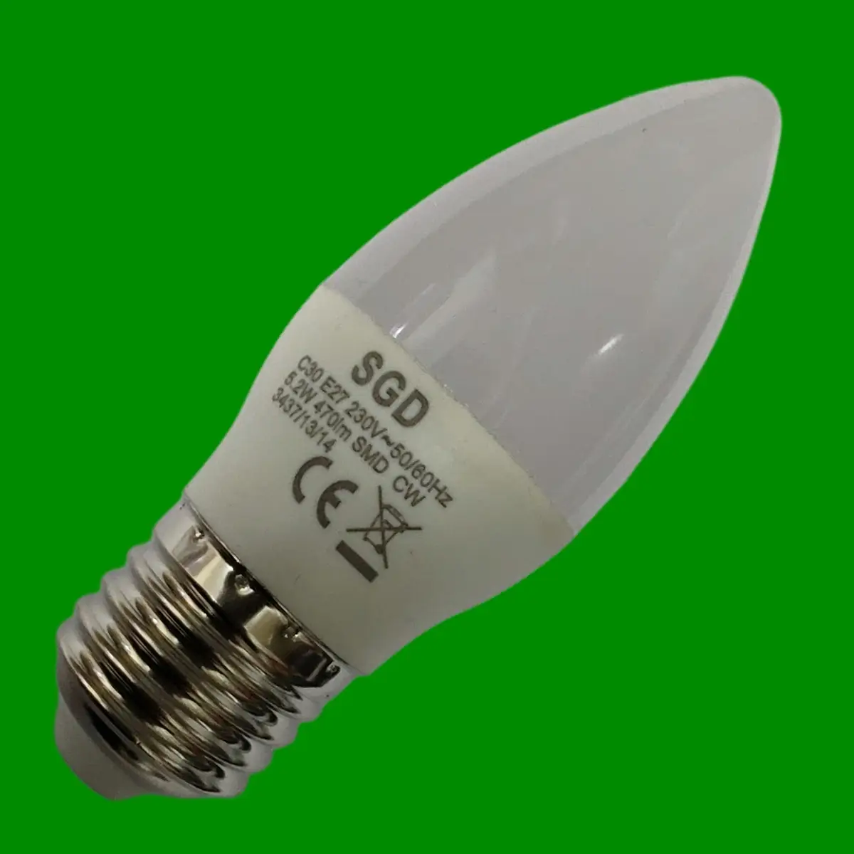 4x 5.2W LED (=40W) Candle Light Bulbs ES E27 Edison Screw 6500K Daylight White - image 3 | Free standard UK delivery included | Discount Quality Products