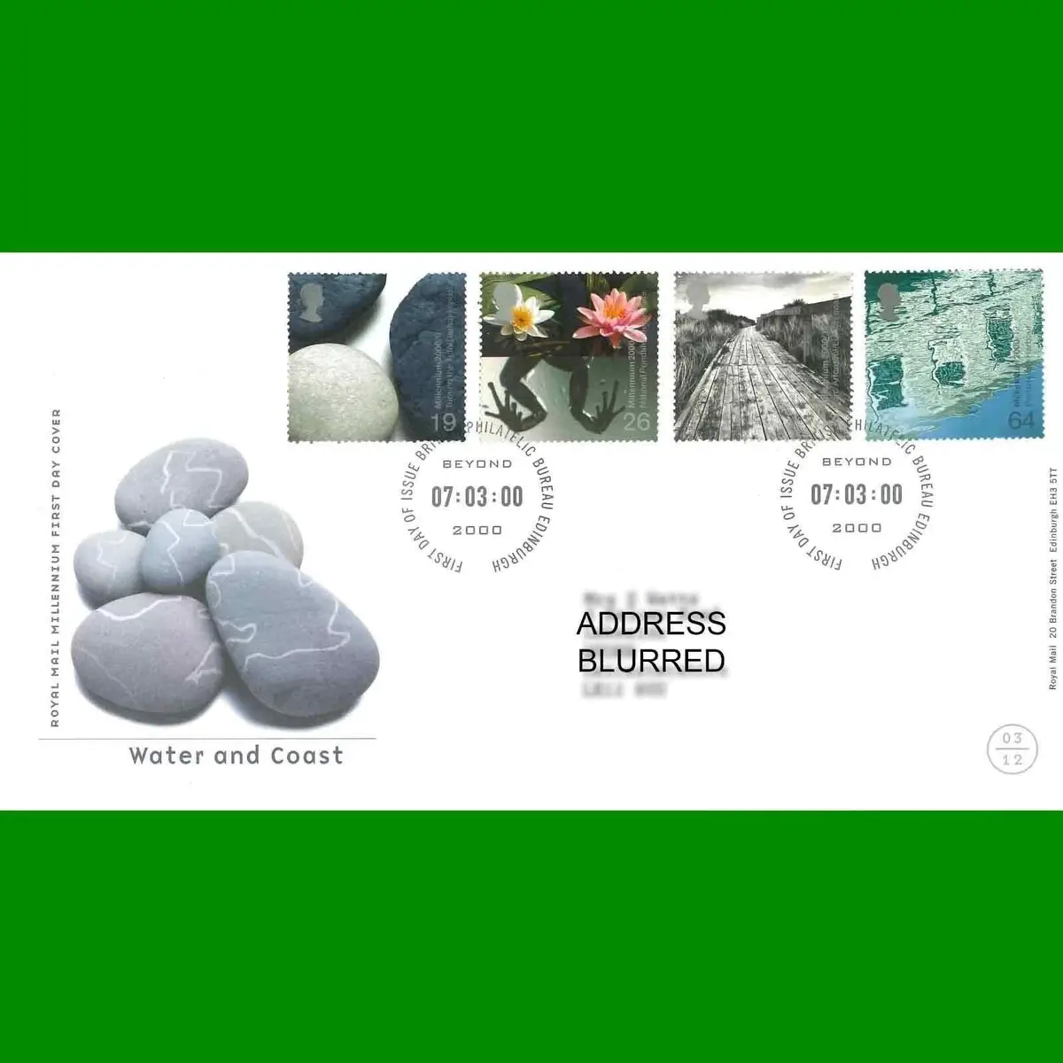 FDC Millennium Projects Water and Coast Royal Mail First Day Cover, 7.3.2000