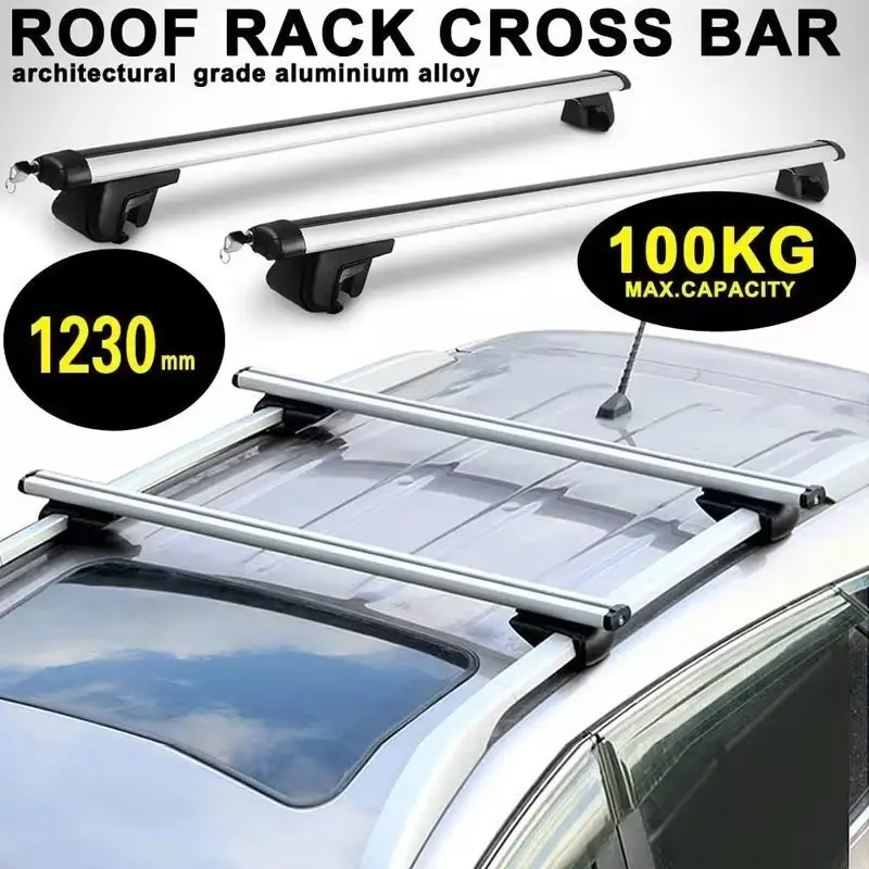 Universal 1.2m Roof Rack Aluminium Bars Lockable, For Nissan Navara, Car, Van