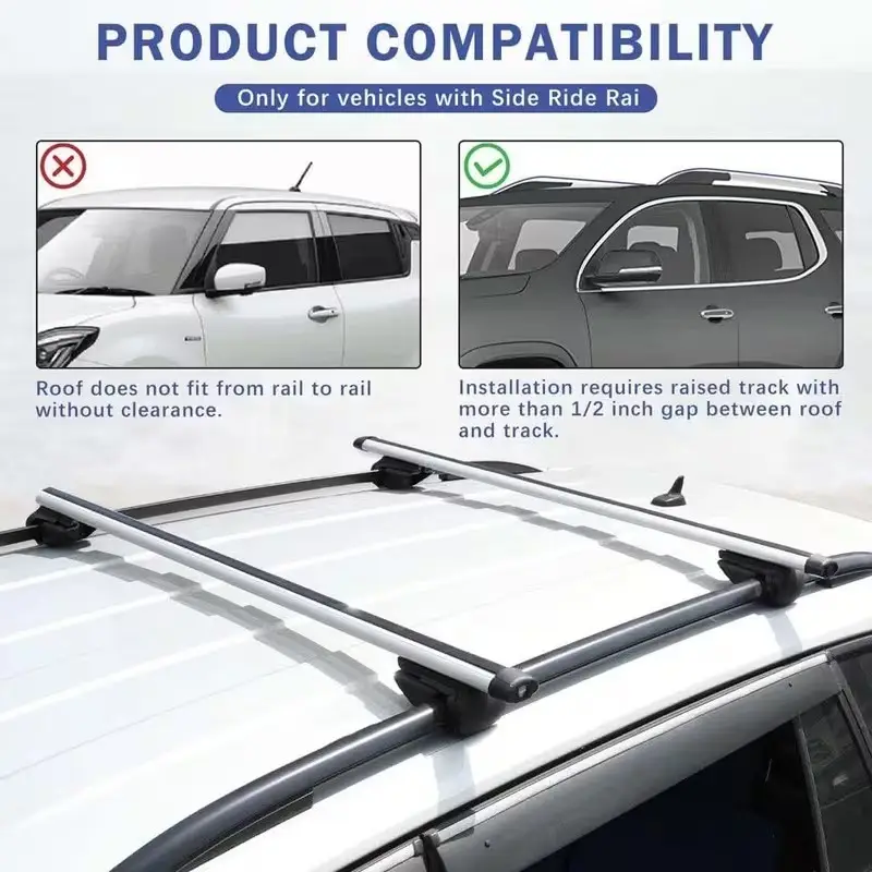 Universal 1.2m Roof Rack Aluminium Bars Lockable, For Nissan Navara, Car, Van - image 5 | Free standard UK delivery included | Discount Quality Products