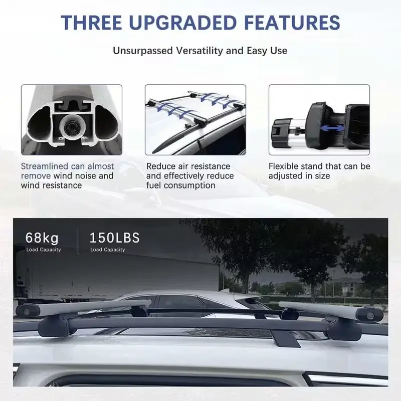 Universal 1.2m Roof Rack Aluminium Bars Lockable, For Nissan Navara, Car, Van - image 11 | Free standard UK delivery included | Discount Quality Products