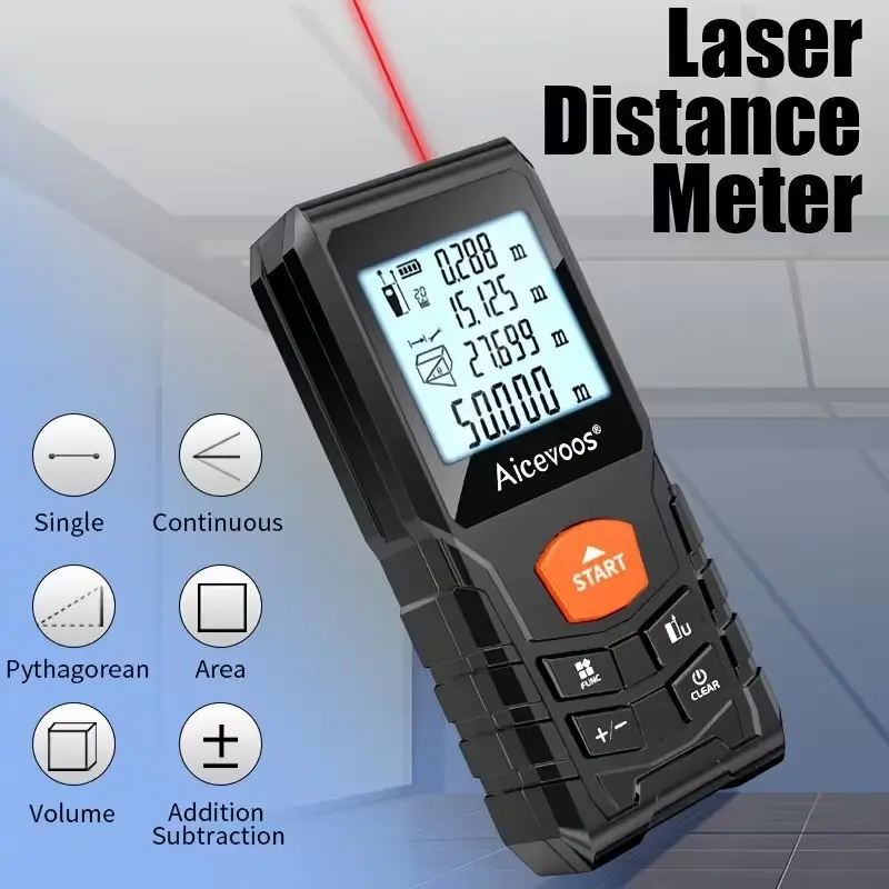 Digital Laser Distance Meter 50M High-Accuracy Laser Measure Tool, LCD Display - image 6 | Free standard UK delivery included | Discount Quality Products