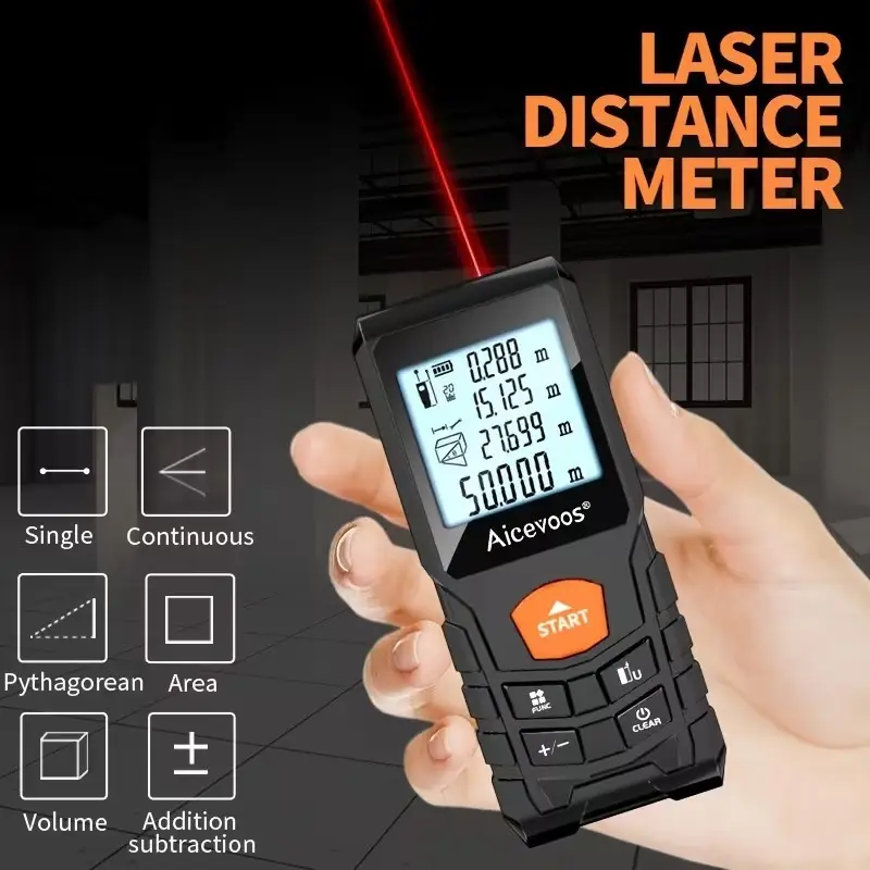 Digital Laser Distance Meter 50M High-Accuracy Laser Measure Tool, LCD Display - image 8 | Free standard UK delivery included | Discount Quality Products