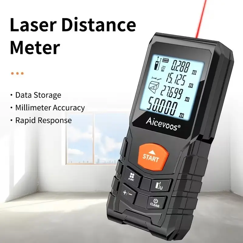 Digital Laser Distance Meter 50M High-Accuracy Laser Measure Tool, LCD Display - image 9 | Free standard UK delivery included | Discount Quality Products