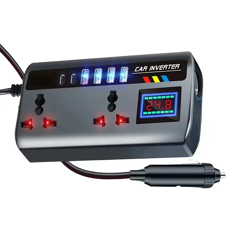 Car Power Inverter 12V/24V to 220V Portable Converter Fast Charge USB &amp; Type-C