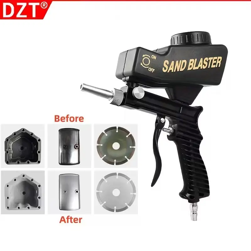Pneumatic Sandblasting Gun Adjustable Air Sand Blaster 90PSI Rust Removal Tool