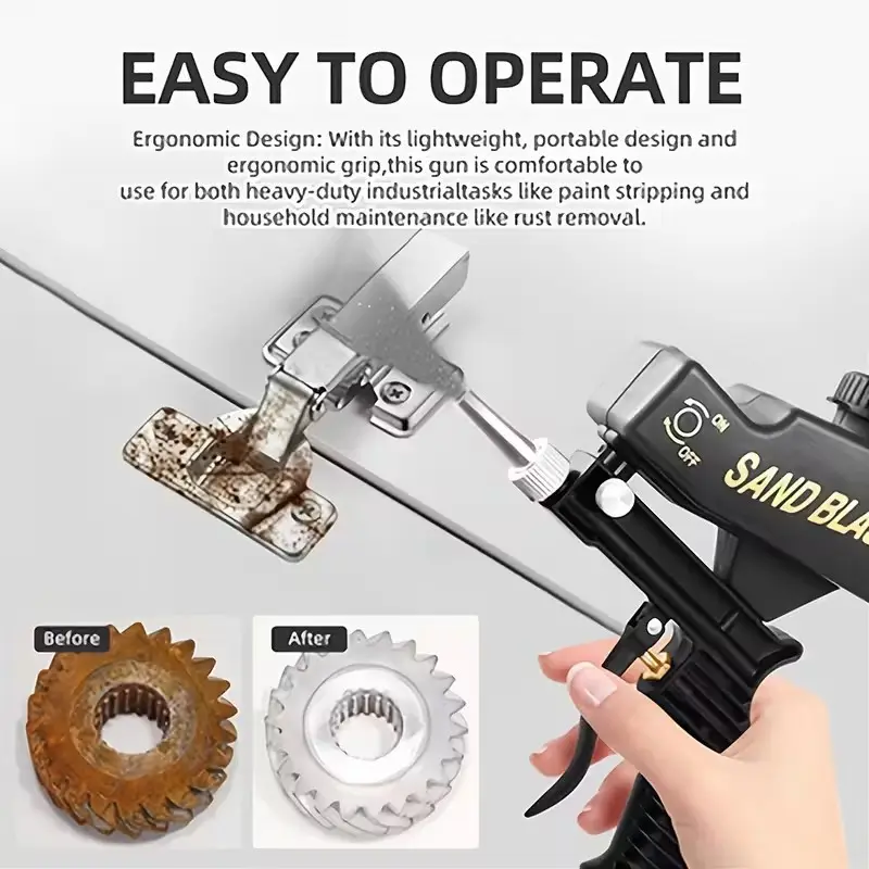 Pneumatic Sandblasting Gun Adjustable Air Sand Blaster 90PSI Rust Removal Tool - image 3 | Free standard UK delivery included | Discount Quality Products
