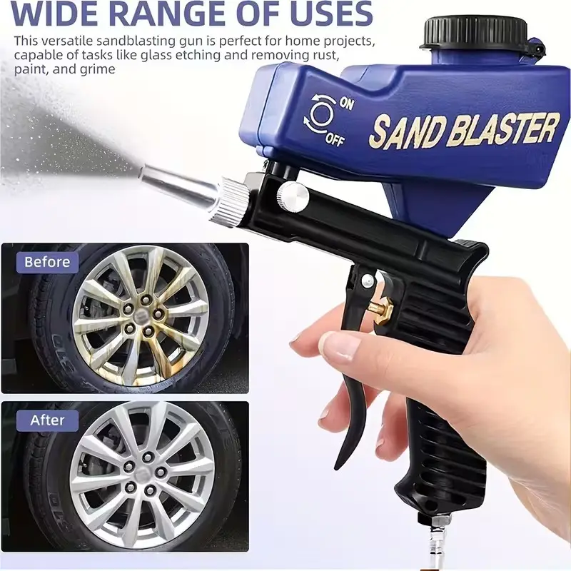 Pneumatic Sandblasting Gun Adjustable Air Sand Blaster 90PSI Rust Removal Tool - image 6 | Free standard UK delivery included | Discount Quality Products