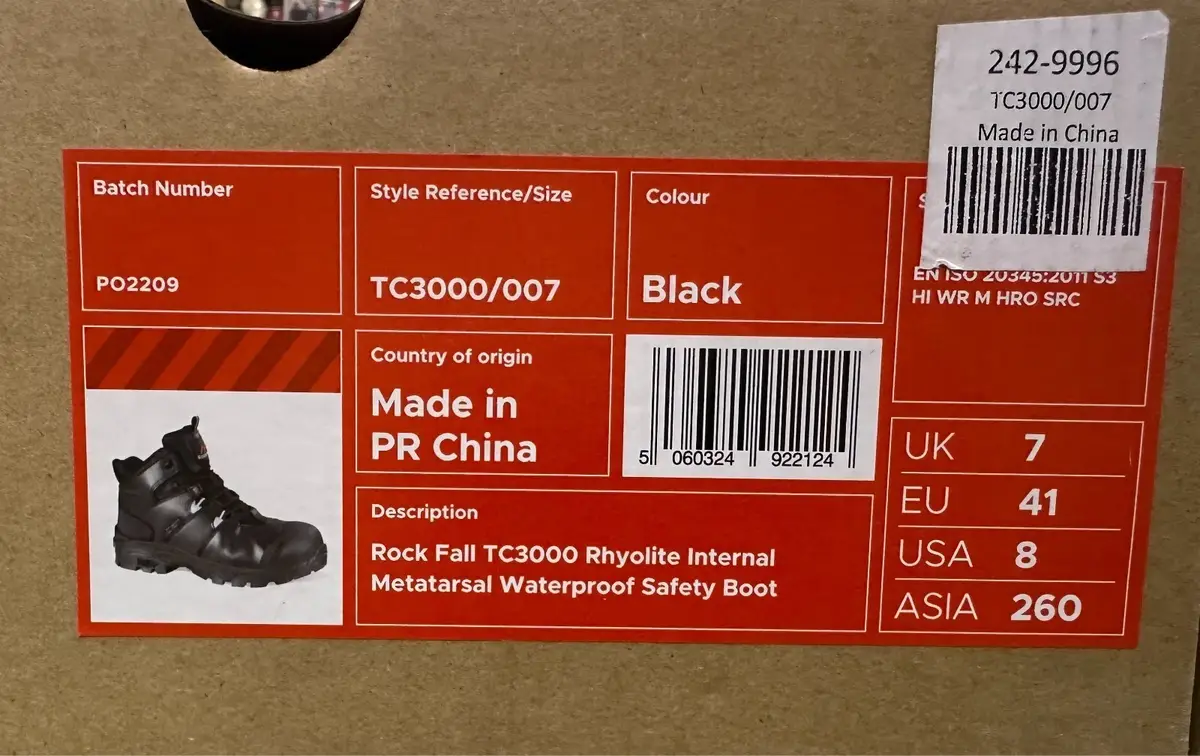 Rock Fall TC3000 Rhyolite Waterproof Fibreglass Toe Cap Safety Work Boots UK 7 - image 4 | Free standard UK delivery included | Discount Quality Products