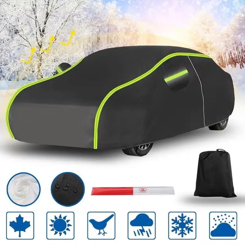 XXL Car Cover Black Oxford Fabric Waterproof Outdoor Indoor Cover for Sedan SUV - image 2 | Free standard UK delivery included | Discount Quality Products