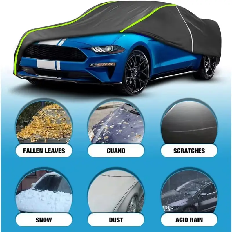 XXL Car Cover Black Oxford Fabric Waterproof Outdoor Indoor Cover for Sedan SUV - image 3 | Free standard UK delivery included | Discount Quality Products
