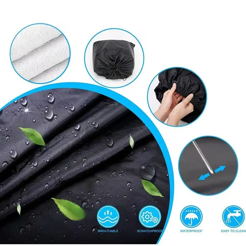 XXL Car Cover Black Oxford Fabric Waterproof Outdoor Indoor Cover for Sedan SUV - image 4 | Free standard UK delivery included | Discount Quality Products