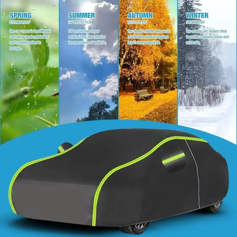 XXL Car Cover Black Oxford Fabric Waterproof Outdoor Indoor Cover for Sedan SUV - image 9 | Free standard UK delivery included | Discount Quality Products