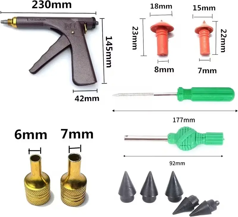 Tubeless Tyre Repair Kit Vacuum Tire Plug Gun Car Motorcycle Puncture Repair - image 3 | Free standard UK delivery included | Discount Quality Products