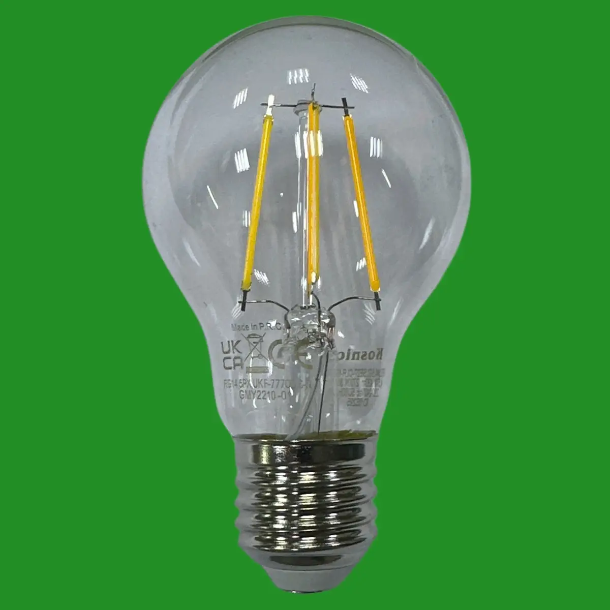2x 4.5W Kosnic Clear LED Filament GLS Light Bulbs ES E27 Edison Screw 2700K - image 3 | Free standard UK delivery included | Discount Quality Products