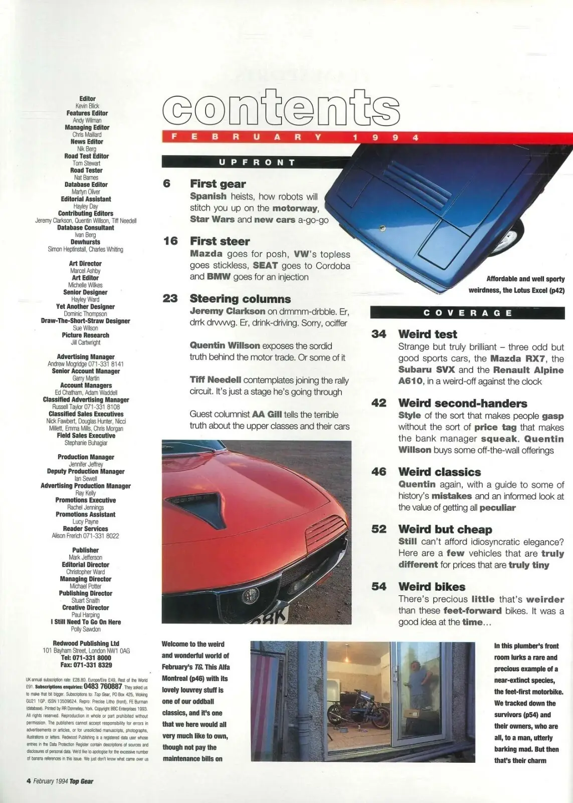 BBC Top Gear Magazine: Issue #5, Mazda RX7, Subaru SVX, Renault A610, Feb 1994 - image 3 | Free standard UK delivery included | Discount Quality Products