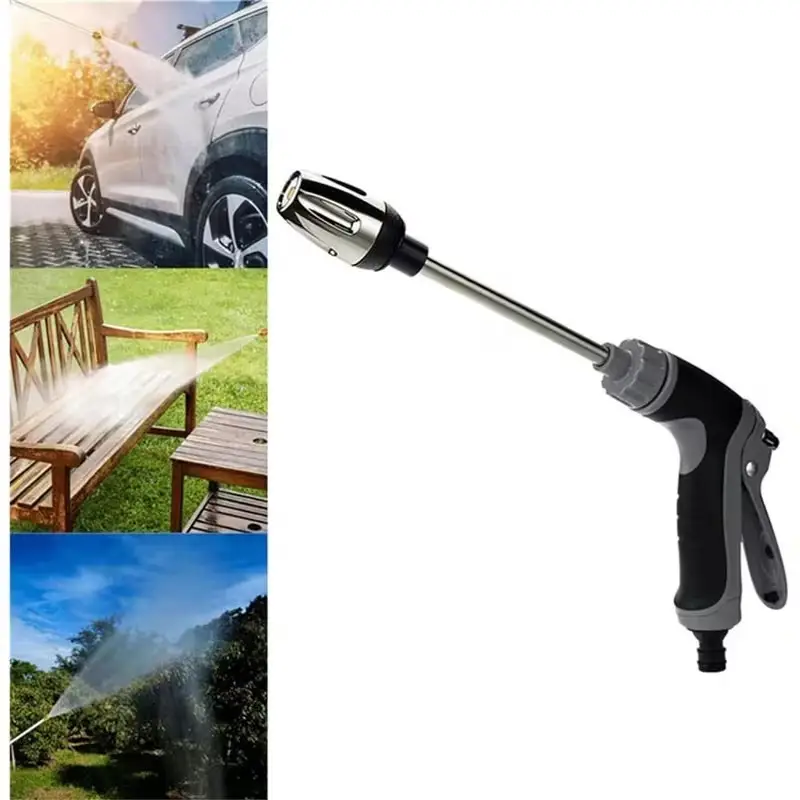 Nozzle Converts Garden Hose Pipe to Multifunction Spray Gun for Washing Cleaning
