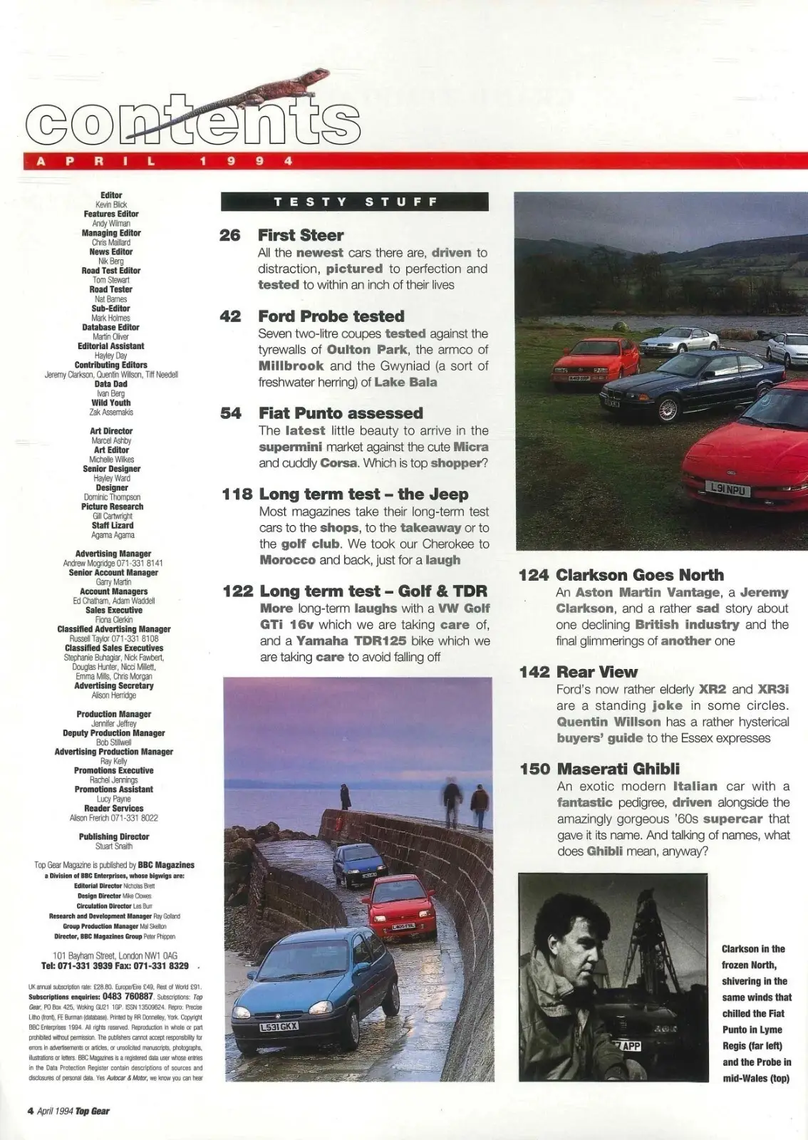 BBC Top Gear Magazine: Issue #7, Fiat Punto, Aston Martin Vantage, April 1994 - image 3 | Free standard UK delivery included | Discount Quality Products