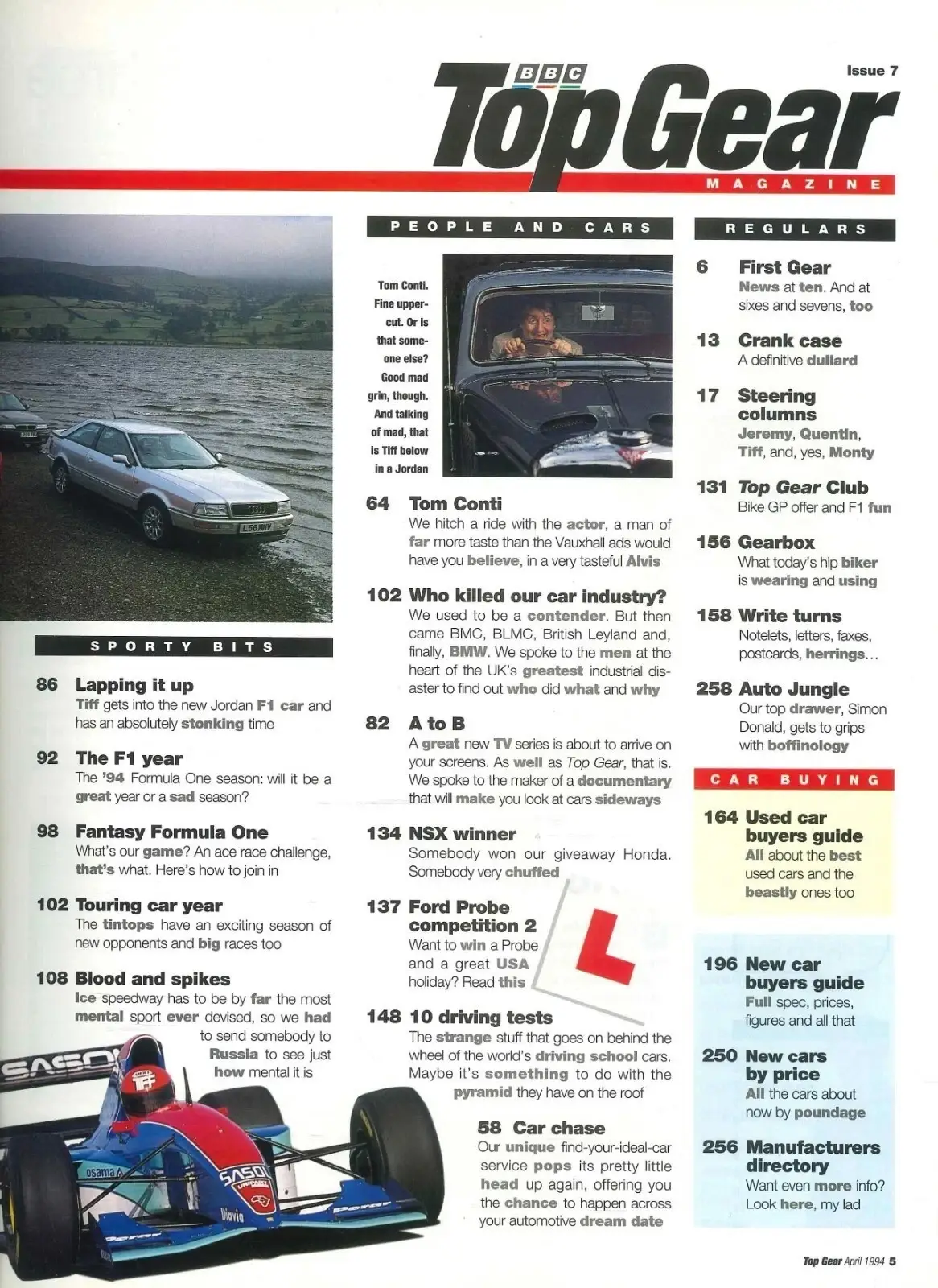 BBC Top Gear Magazine: Issue #7, Fiat Punto, Aston Martin Vantage, April 1994 - image 4 | Free standard UK delivery included | Discount Quality Products