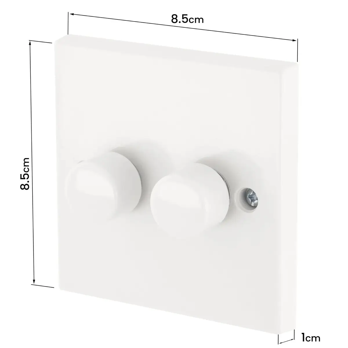10x Dimmer Light Switch 2 Gang 2 Way Lighting Lamp Rotary Knob, 60W-400W White - image 4 | Free standard UK delivery included | Discount Quality Products