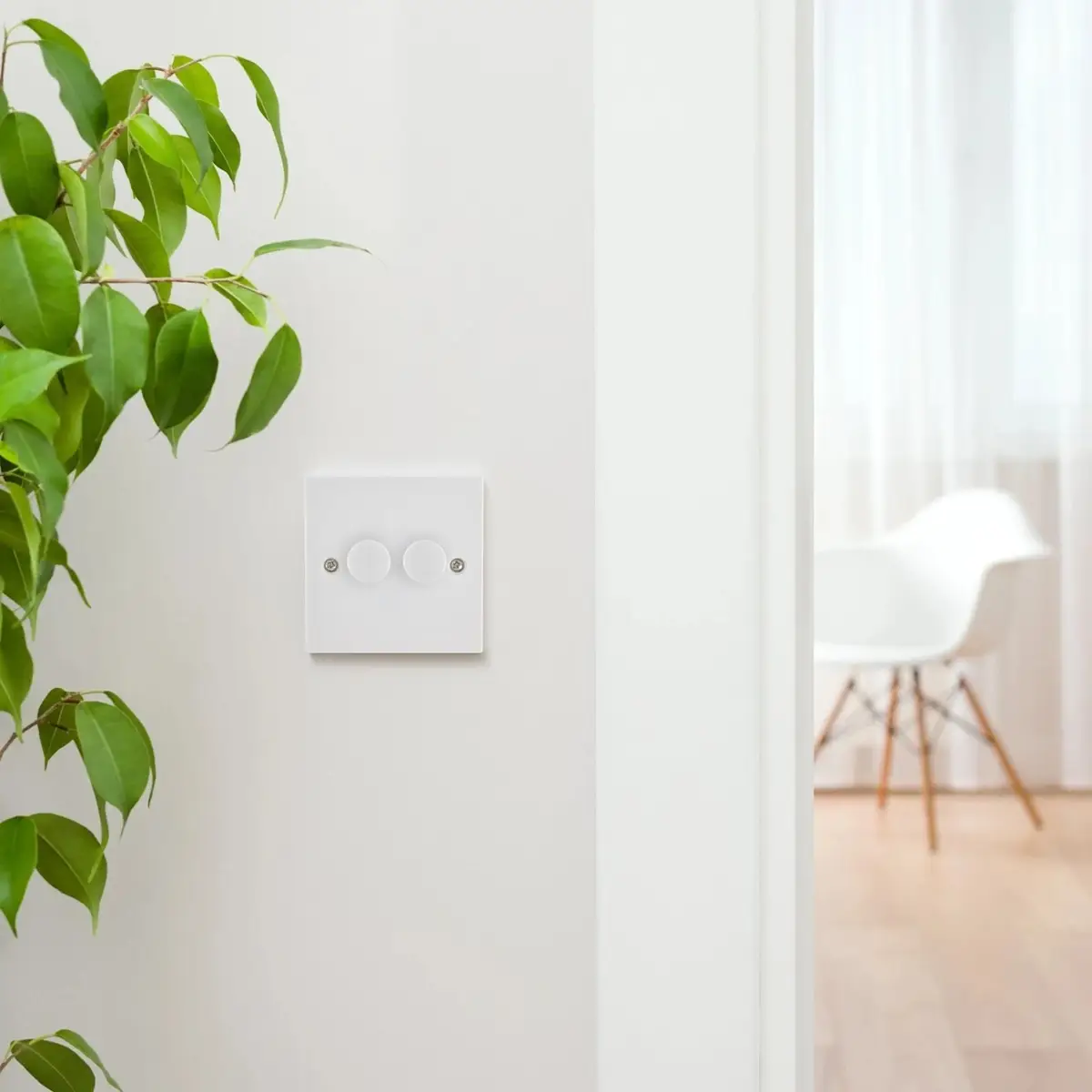10x Dimmer Light Switch 2 Gang 2 Way Lighting Lamp Rotary Knob, 60W-400W White - image 6 | Free standard UK delivery included | Discount Quality Products