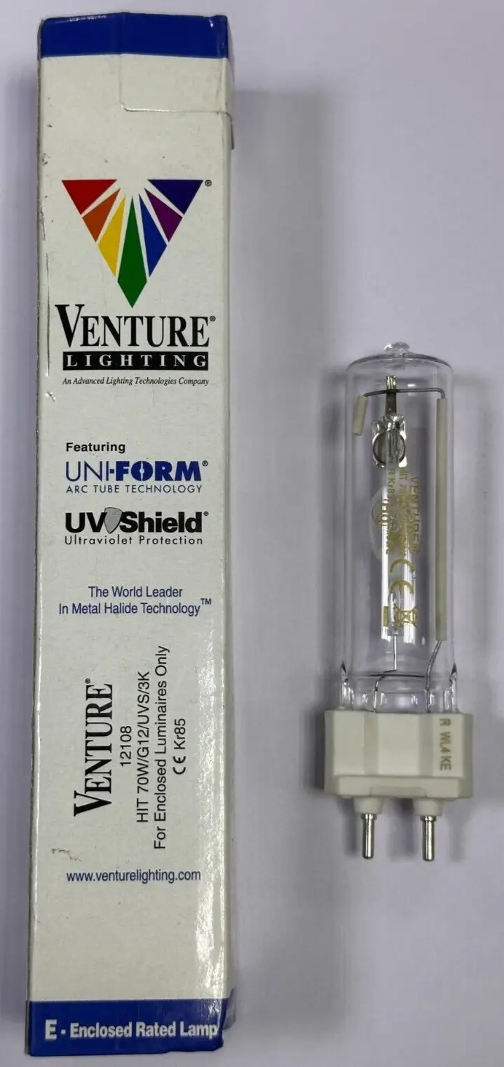 70W Venture G12 HIT 70W/G12/UVS/3K HID METAL HALIDE CERAMIC Light Bulb Lamp