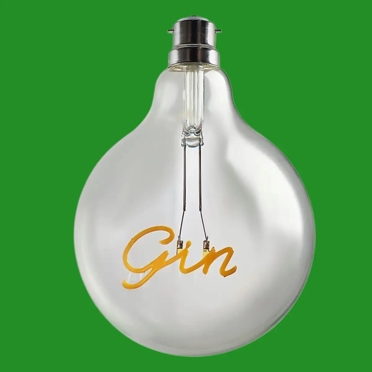 2W Vintage G125 Gin Neon Effect LED Filament Large Globe Pub Light Bulb BC B22