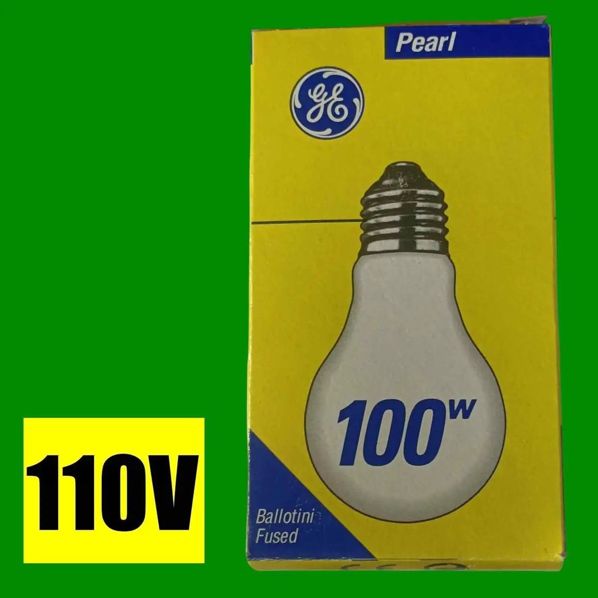 4x 100W 110V GE Light Bulbs Pearl GLS ES E27 Construction Site Festoon Lamp
